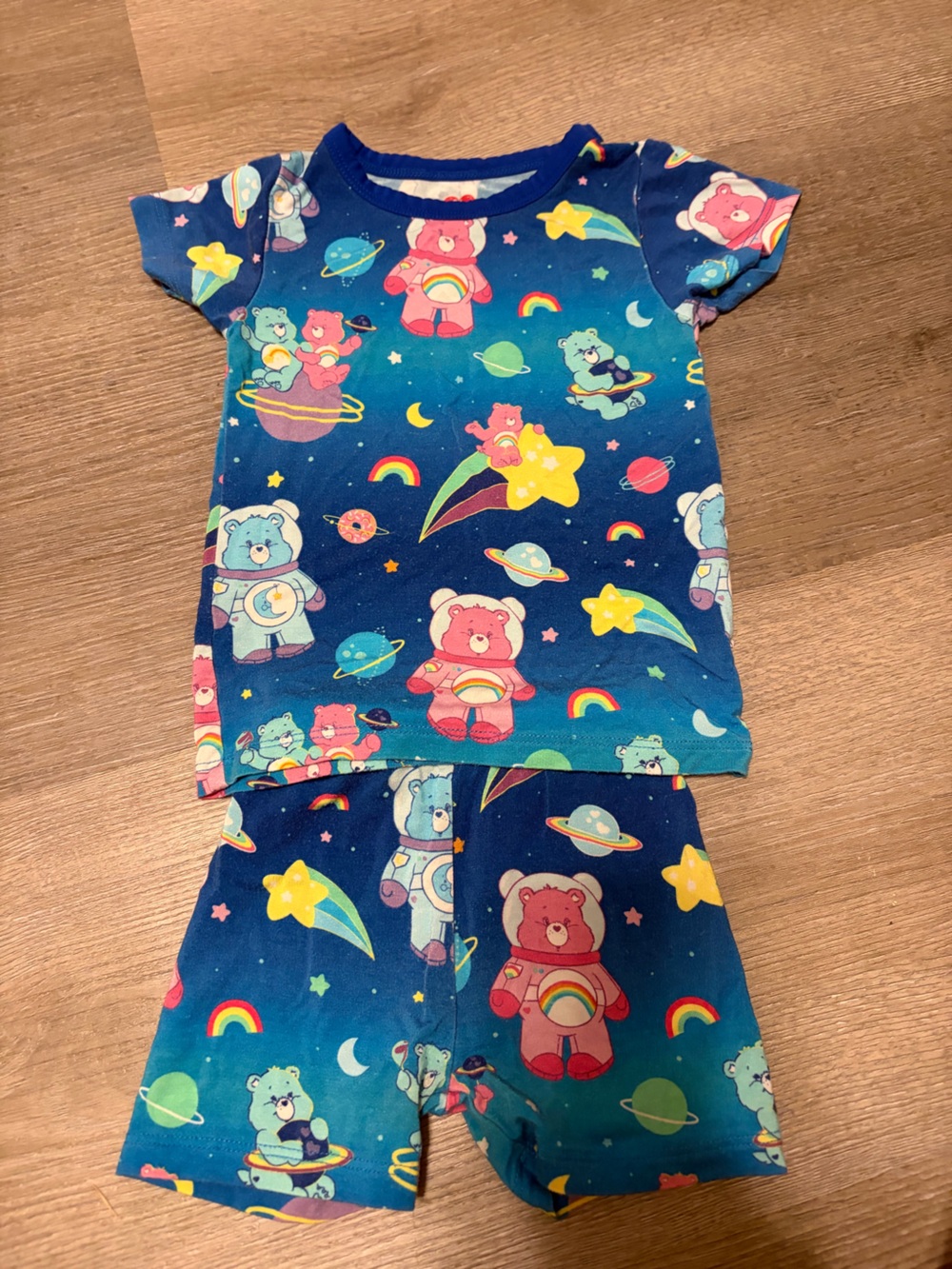 Birdie bean bamboo space carebears 2pc pajama set 12-18months